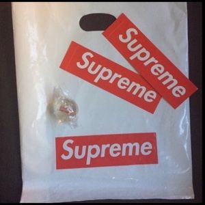 Supreme Bouncy Ball, 2 stickers and shopping bag